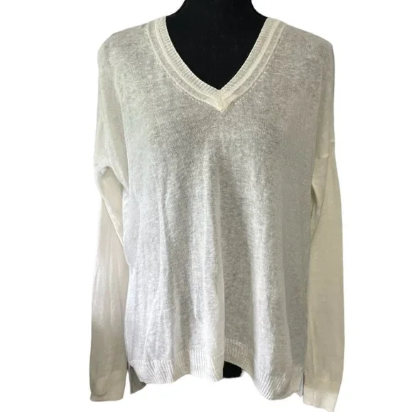 Madewell cream v-neck lightweight sweater - Picture 4 of 4